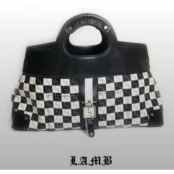 L.A.M.B. Vintage Checkerboard Clutch Bag - Picture 1 of 9